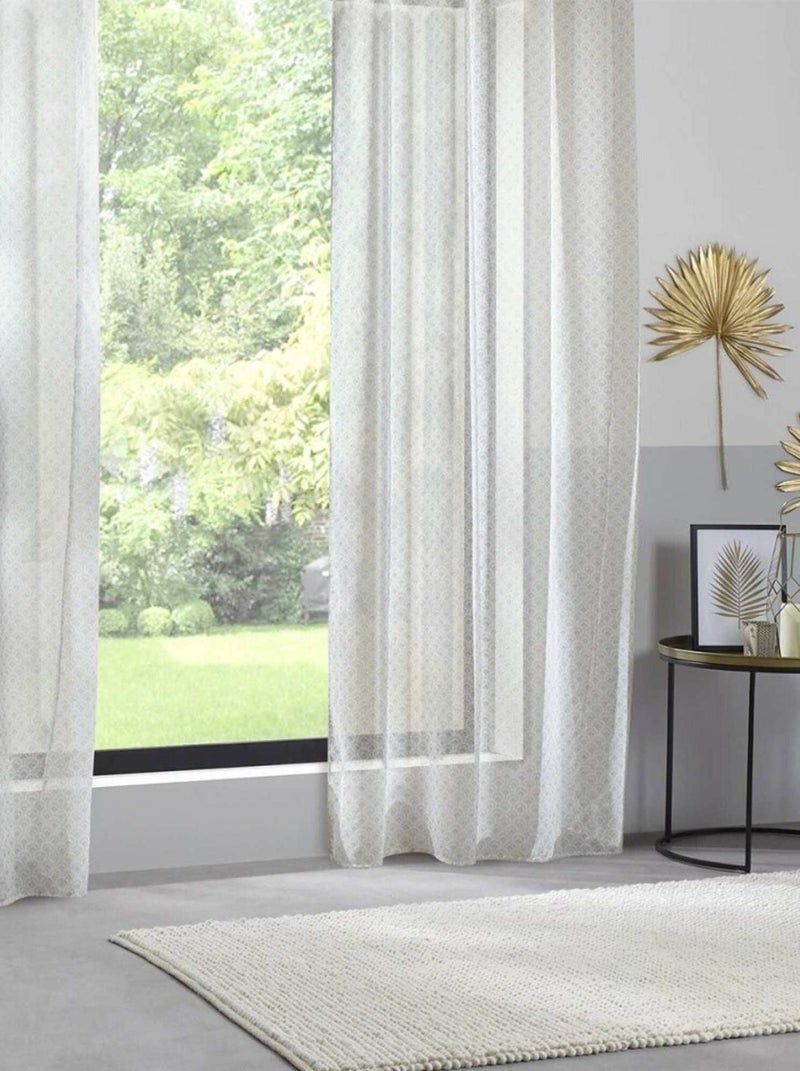 Voilage à œillets 140x240 Deva Blanc - Kiabi