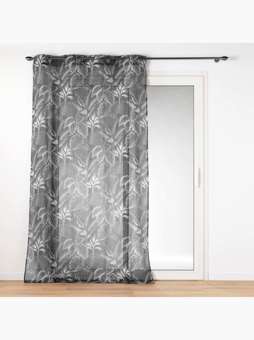 Voilage à œillets 140x240 imprimé cabana noir - Kiabi