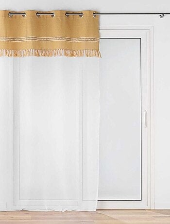 Voilage à œillets 140x240 Janara ocre polycoton