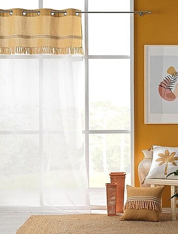 Voilage à œillets 140x240 Janara ocre polycoton