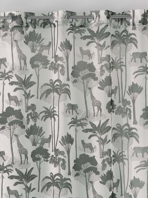 Voilage à œillets 140x240 Manapany kaki - Kiabi