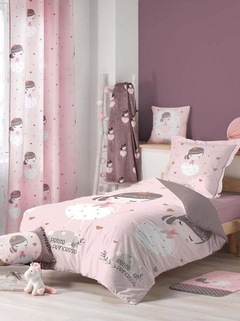 Voilage à œillets 140x240 Petite princesse blanc Blanc - Kiabi