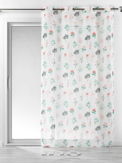 Voilage à œillets 140x240 Sable Angélique vert - Kiabi