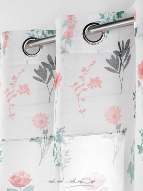 Voilage à œillets 140x240 Sable Angélique vert - Kiabi