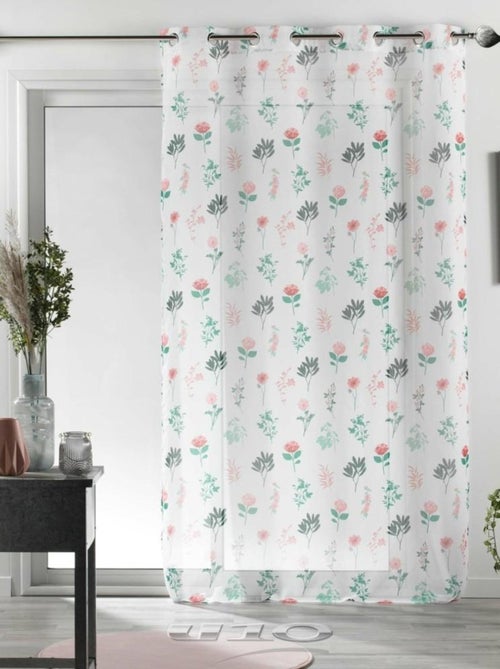 Voilage à œillets 140x240 Sable Angélique vert - Kiabi