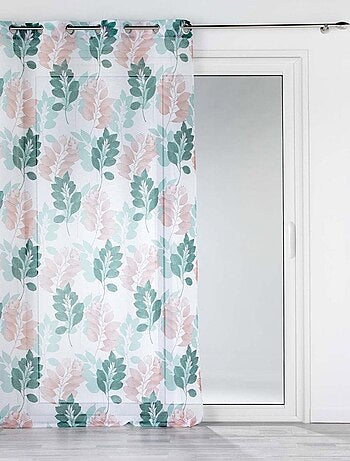 Voilage à œillets 140x240 sable Belline blanc émeraude