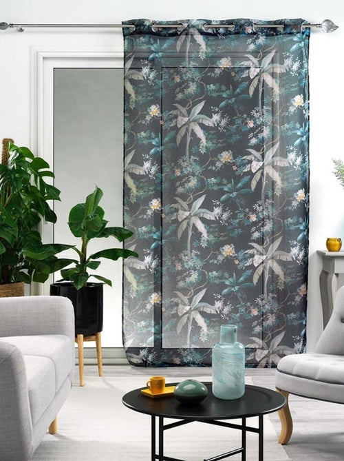 Voilage à œillets 140x240 Sable Fabulous bleu - Kiabi