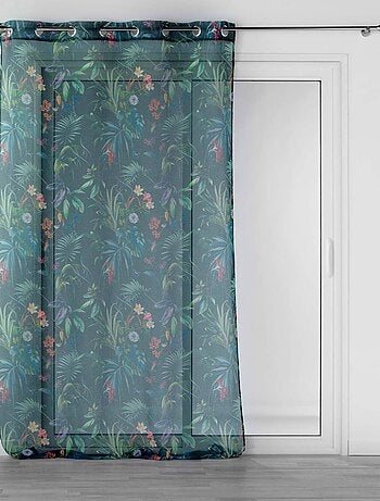 Voilage à œillets 140x240 sable Féerie émeraude