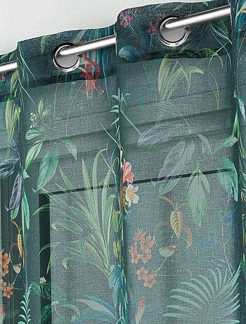 Voilage à œillets 140x240 sable Féerie émeraude