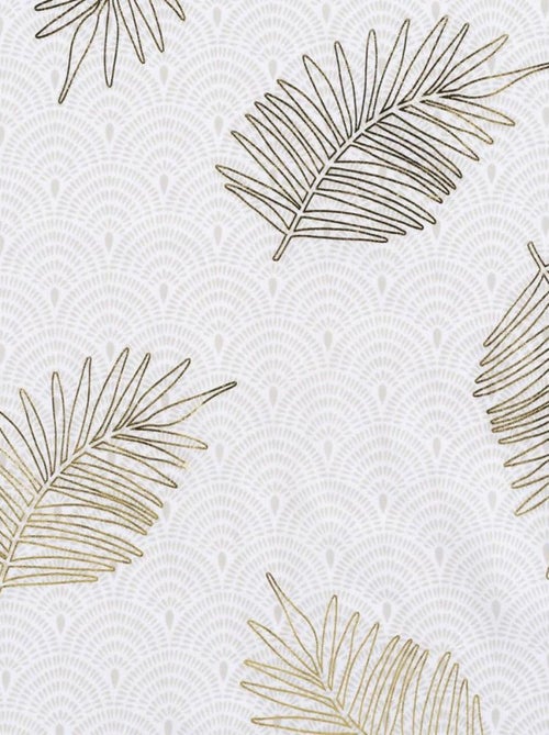 Voilage à œillets 140x240 sable métallisé Sunny Gold - Kiabi