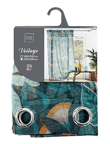 Voilage à œillets 140x240 sable Tilda vert