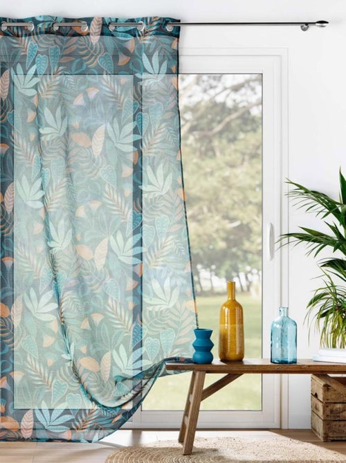 Voilage à œillets 140x240 sable Tilda vert - Kiabi