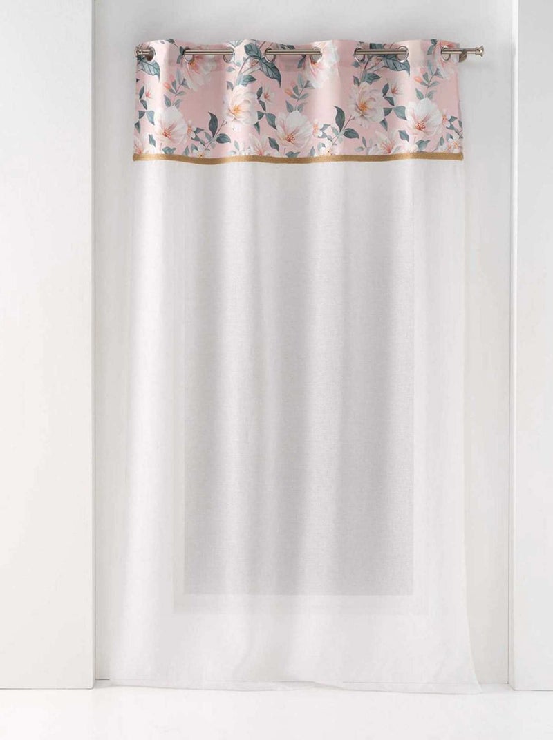 Voilage à œillets 140x240 sable top imprimé jute Alissia rose Rose - Kiabi