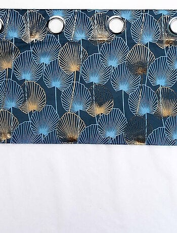 Voilage à œillets 140x240 sable top velours Clairine bleu