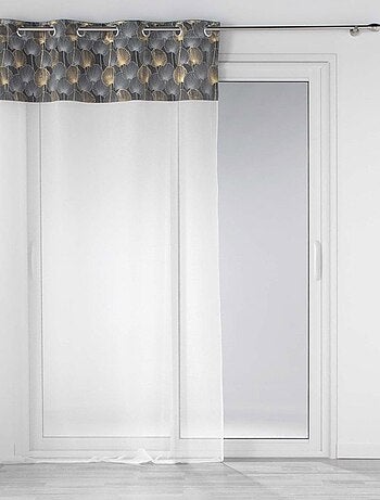 Voilage à œillets 140x240 sable top velours or Clairine rose