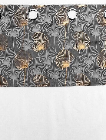 Voilage à œillets 140x240 sable top velours or Clairine rose