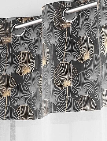 Voilage à œillets 140x240 sable top velours or Clairine rose