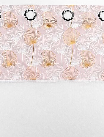 Voilage à œillets 140x240 sable top velours or Clairine rose