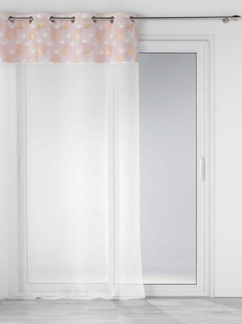 Voilage à œillets 140x240 sable top velours or Clairine rose - Kiabi
