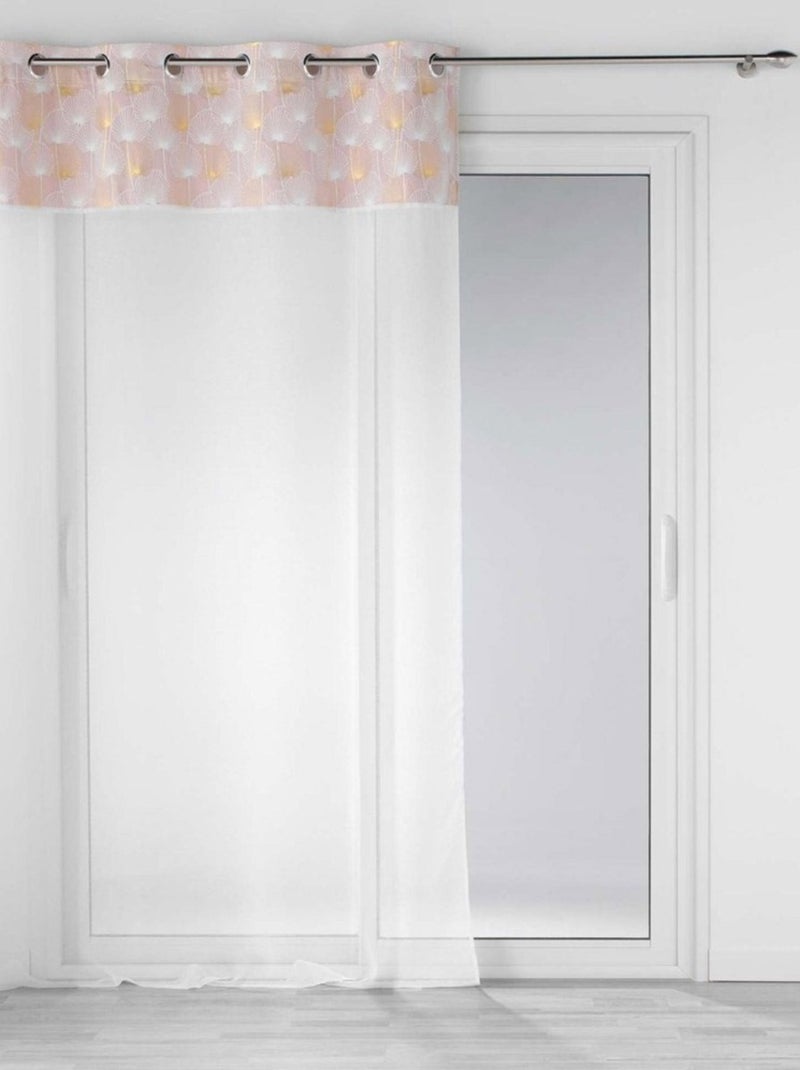 Voilage à œillets 140x240 sable top velours or Clairine rose Rose - Kiabi