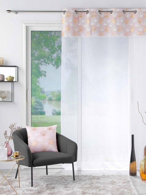 Voilage à œillets 140x240 sable top velours or Clairine rose - Kiabi