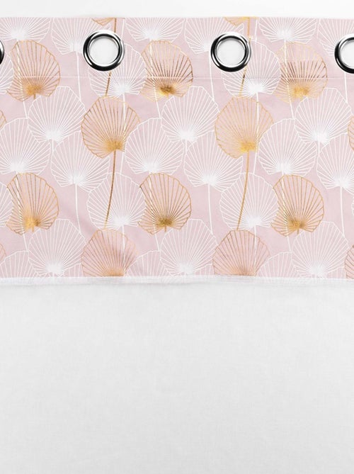 Voilage à œillets 140x240 sable top velours or Clairine rose - Kiabi