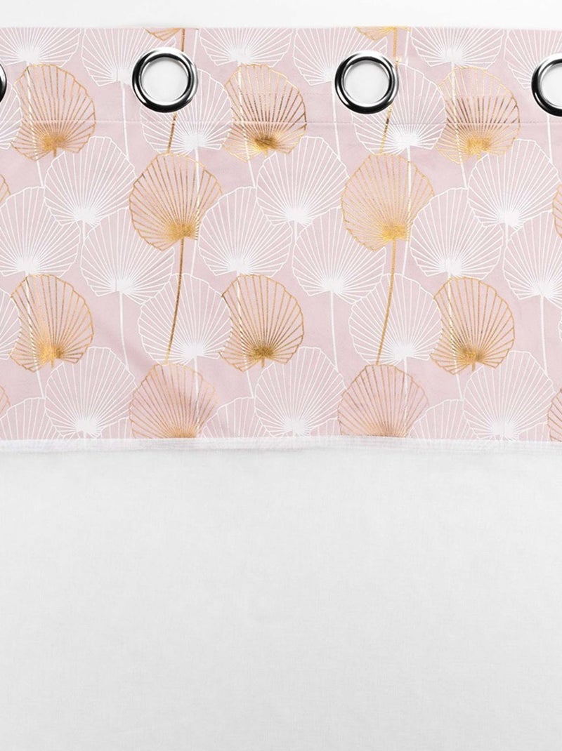 Voilage à œillets 140x240 sable top velours or Clairine rose Rose - Kiabi