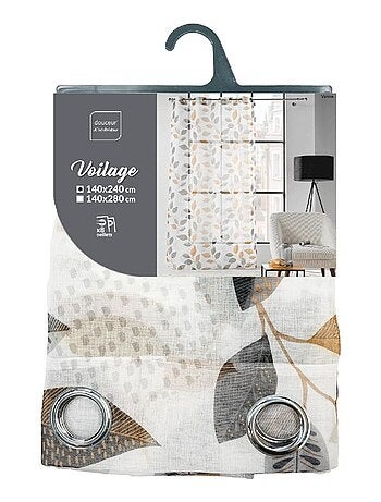 Voilage à œillets 140x240 sable Vahine