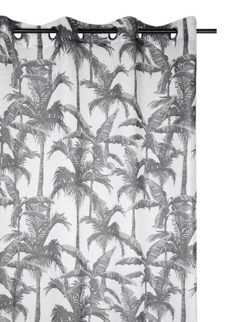 Voilage à œillets 140x260 cm Benito noir Noir - Kiabi