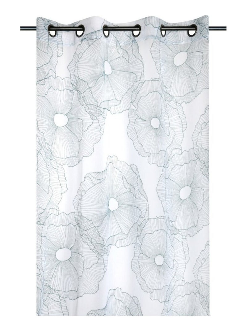 Voilage à œillets 140x260 cm EUGENIE Vert - Kiabi
