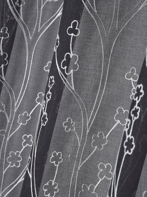 Voilage à œillets 140x260 cm Eulalie anthracite - Kiabi