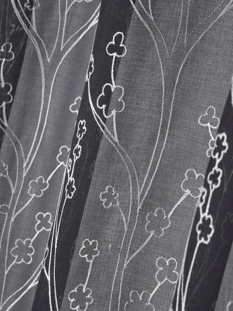 Voilage à œillets 140x260 cm Eulalie anthracite Gris - Kiabi