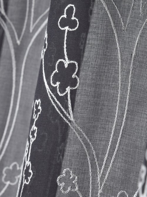 Voilage à œillets 140x260 cm Eulalie anthracite - Kiabi