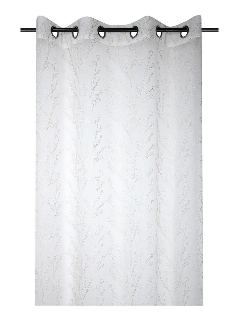 Voilage à œillets 140x260 cm Eulalie naturel Beige - Kiabi