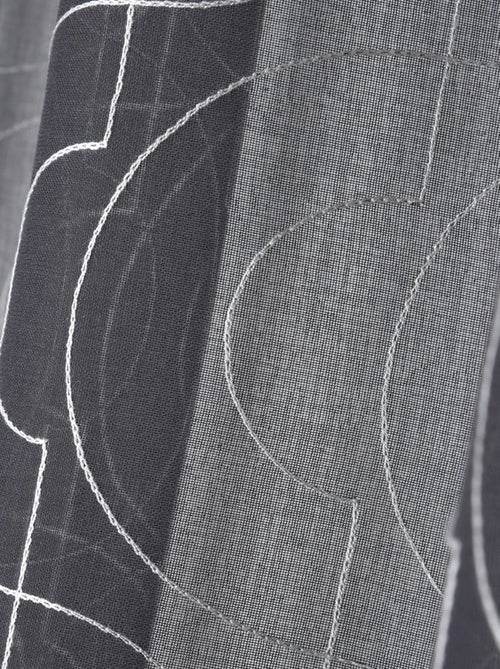 Voilage à œillets 140x260 cm Lenny anthracite - Kiabi