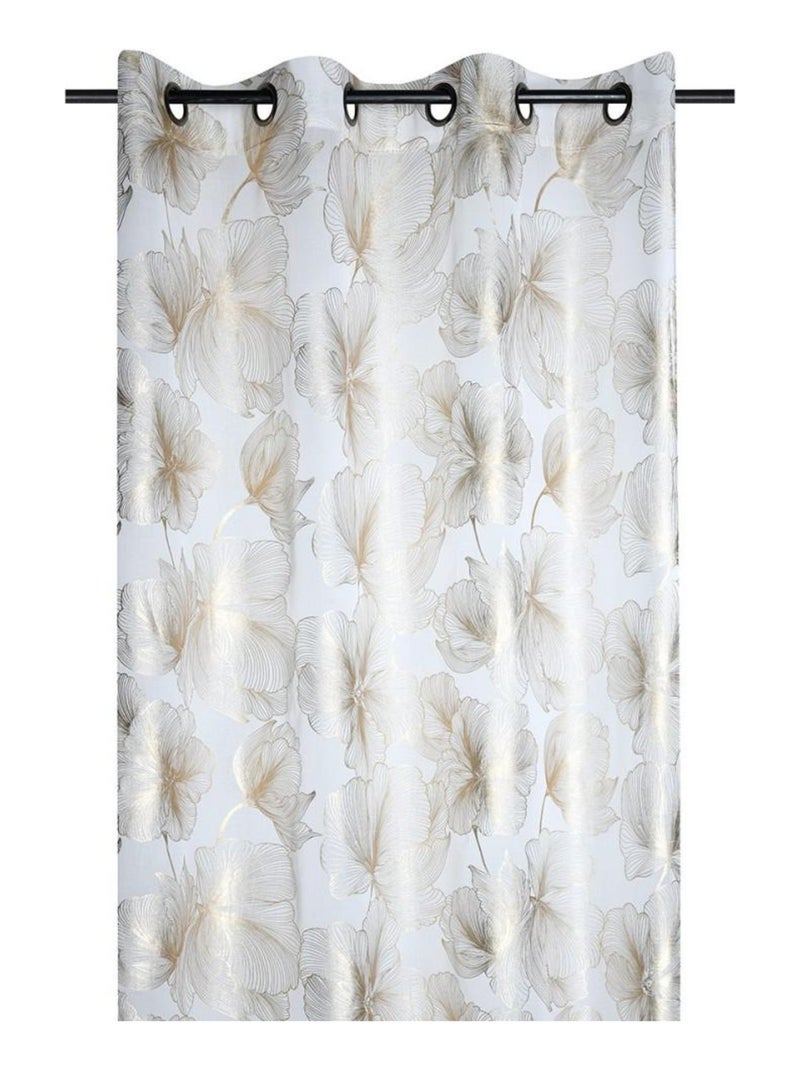 Voilage à œillets 140x260 cm Leonce or Doré/or - Kiabi
