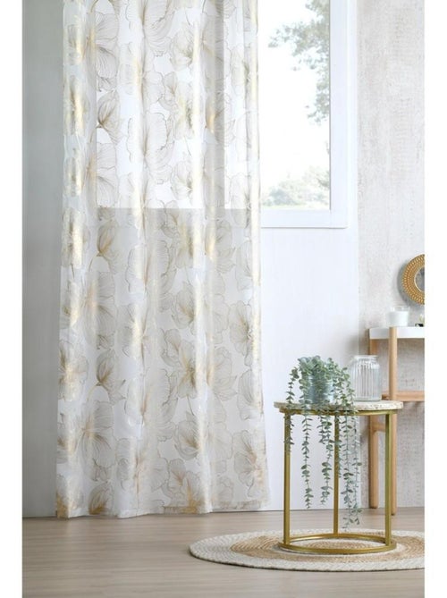 Voilage à œillets 140x260 cm Leonce or - Kiabi