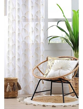 Voilage à œillets 140x260 cm Maldives or