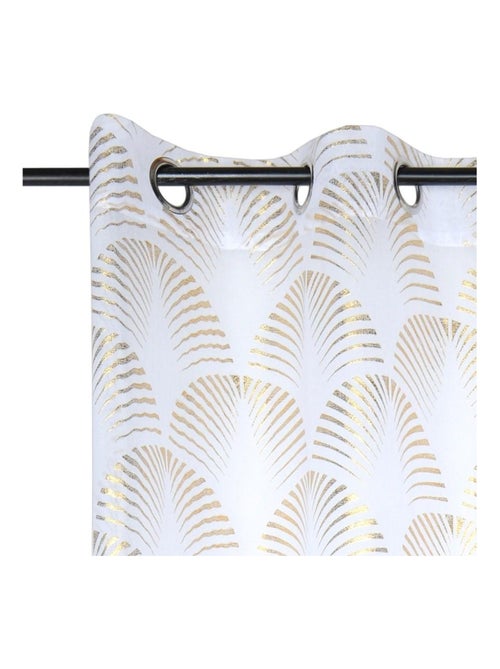 Voilage à œillets 140x260 cm Maldives or - Kiabi