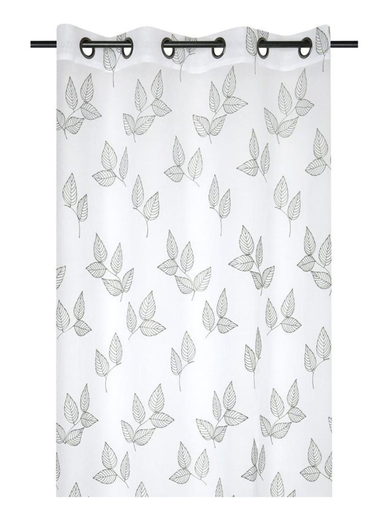 Voilage à œillets 140x260 cm Manisa sauge Vert - Kiabi