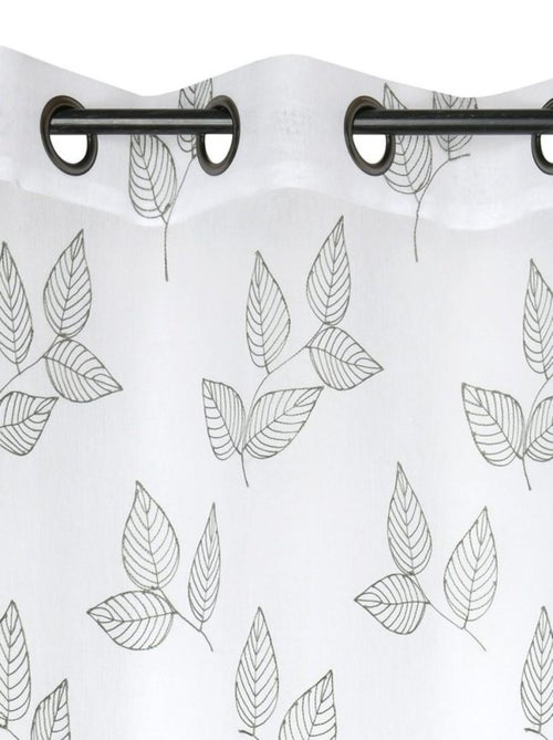 Voilage à œillets 140x260 cm Manisa sauge - Kiabi