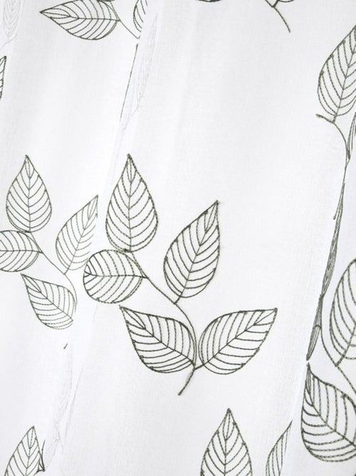 Voilage à œillets 140x260 cm Manisa sauge - Kiabi