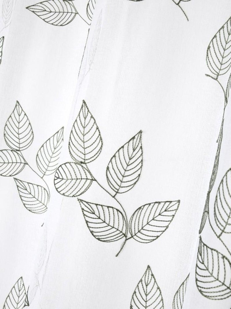 Voilage à œillets 140x260 cm Manisa sauge Vert - Kiabi