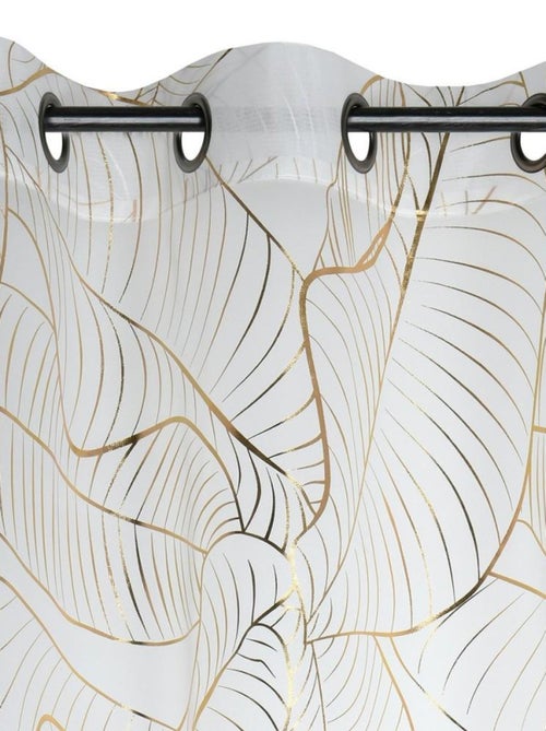 Voilage à œillets 140x260 cm Patras or - Kiabi