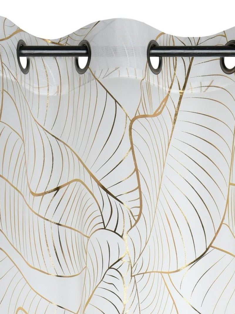 Voilage à œillets 140x260 cm Patras or Doré/or - Kiabi