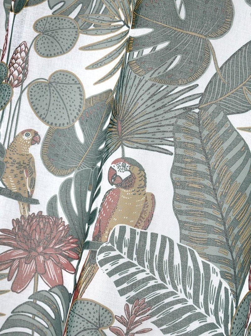 Voilage à œillets 140x260 cm Rousseau vert Vert - Kiabi