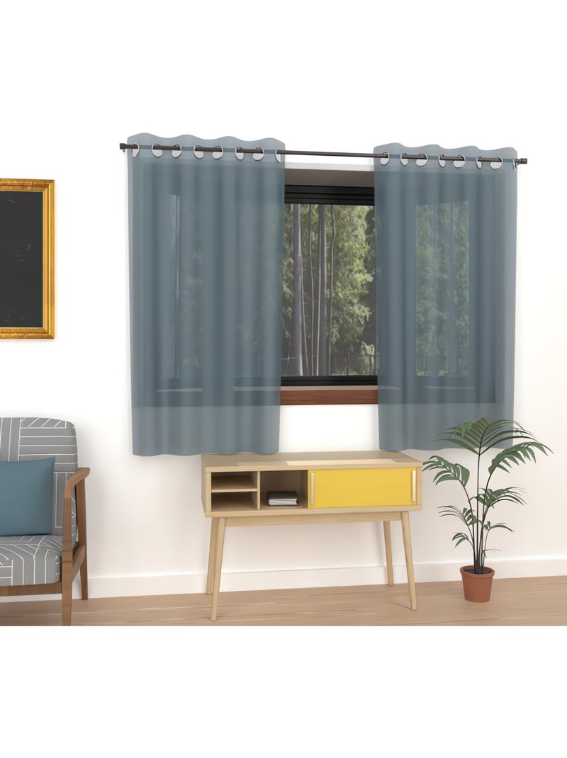 Voilage à oeillets ALIX, par Soleil d'ocre Bleu - Kiabi