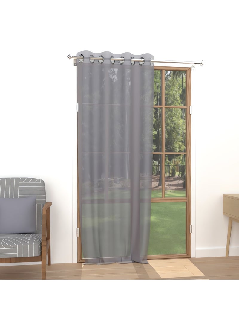 Voilage à oeillets ALIX, par Soleil d'ocre Gris - Kiabi