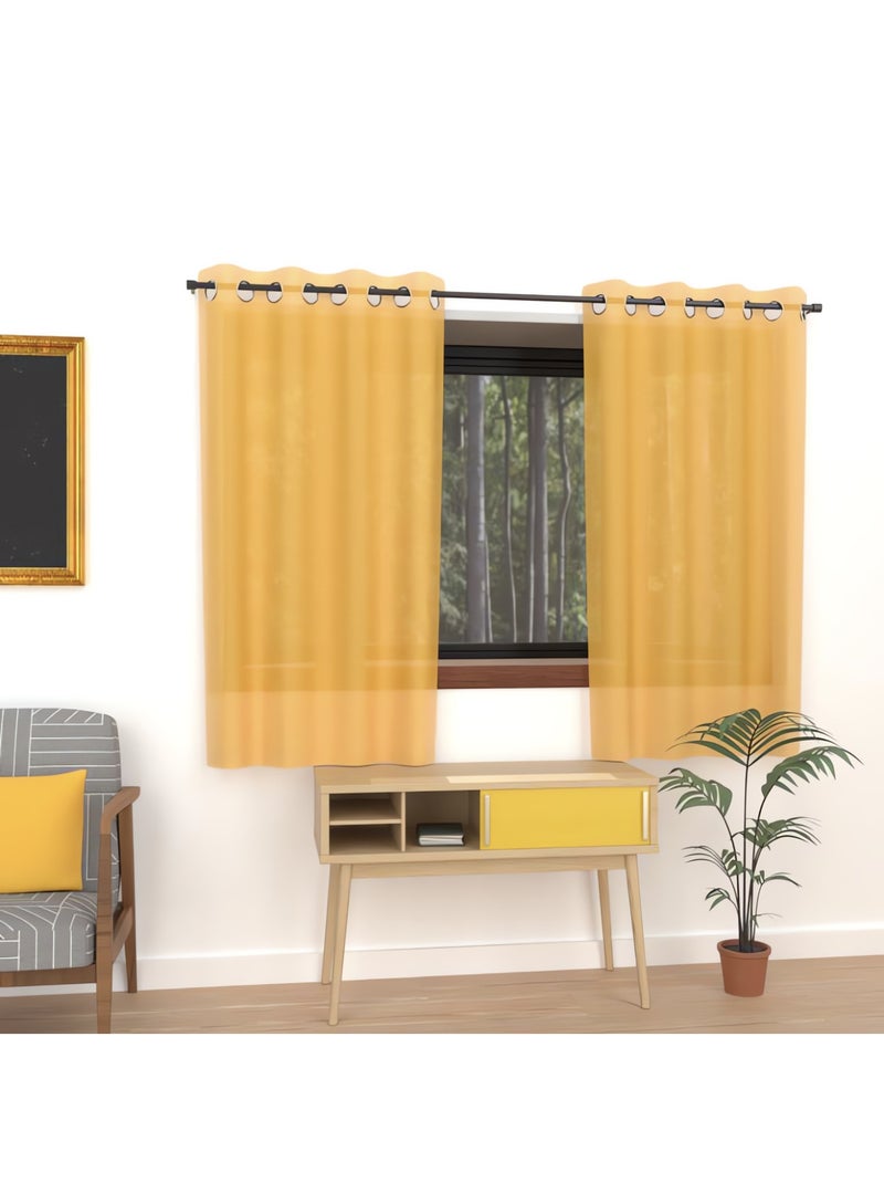 Voilage à oeillets ALIX, par Soleil d'ocre Jaune - Kiabi