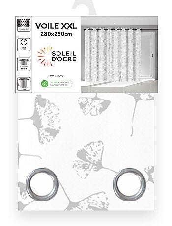 Voilage à oeillets baie vitrée 280x250 cm KYOTO, par Soleil d'Ocre